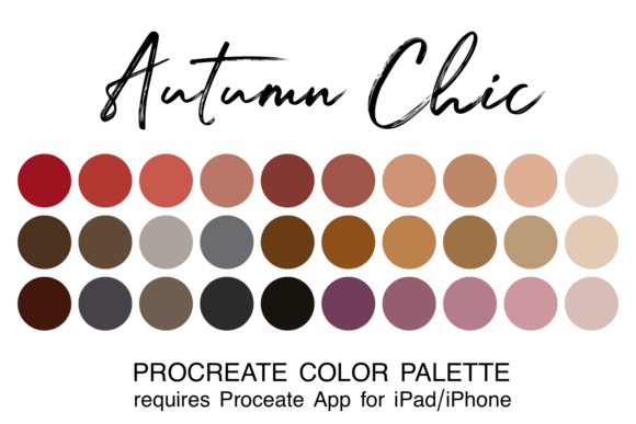 Autumn Chic Procreate Palette: Cozy & Versatile Swatches