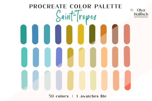 Bring Coastal Charm to Your iPad Art with the Saint-Tropez Palette