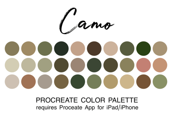 Camo Procreate Color Palette: A Designer's Toolkit