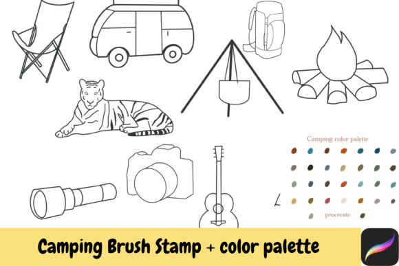 Camping Procreate Brush Stamp Color Ipad: Your Toolkit for Instant Adventure