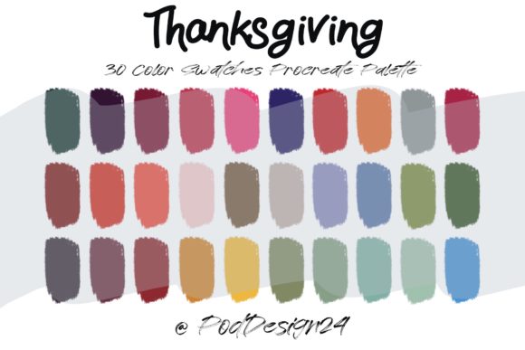 Capture the Harvest Season with a Procreate Color Palette Thanksgiving