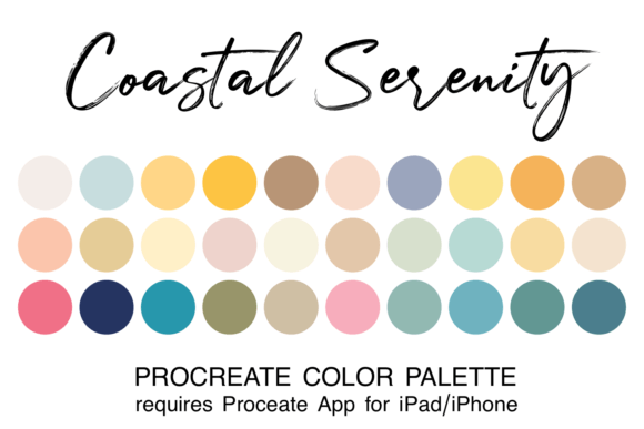 Coastal Serenity Procreate Color Palette: A Designer's Guide