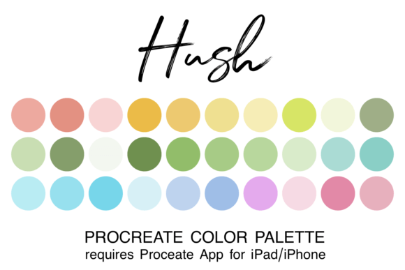Discover the Hush Procreate Color Palette: 30 Soothing Hues for Ethereal Art