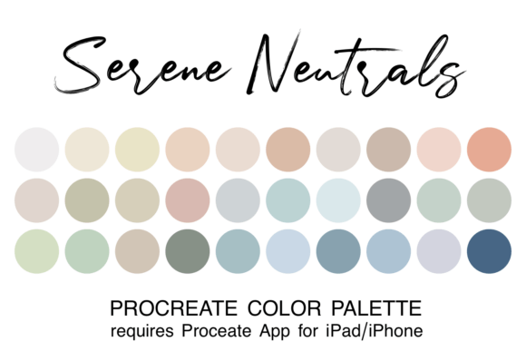 Discover the Serene Neutrals Procreate Color Palette