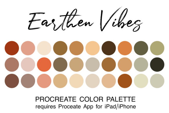 Earthen Vibes Procreate Palette: Grounded Design