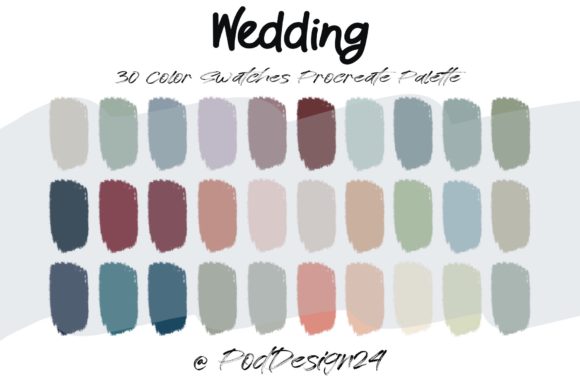 Elevate Wedding Designs with This Procreate Color Palette Wedding