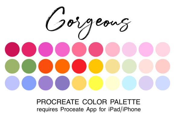 Gorgeous Procreate Color Palette: A Vibrant Set for Digital Artists