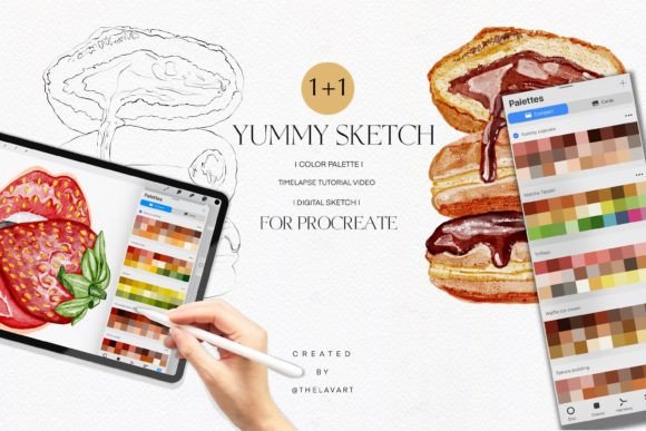 Indulge Your Creativity with Chocolate Donuts Sketch & Color Palette