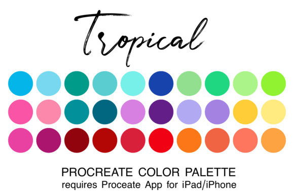Infuse Your Digital Art with Island Vibes: The Tropical Procreate Palette