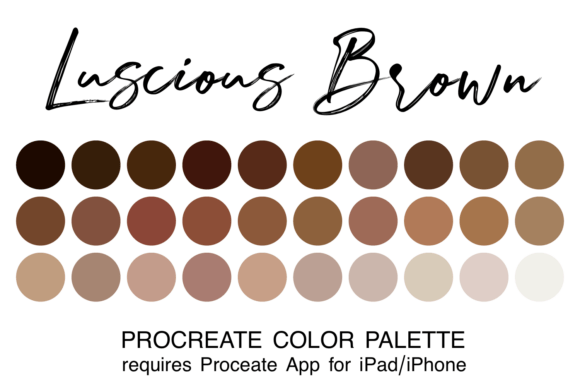 Luscious Brown Procreate Color Palette: Rich Tones for Digital Art