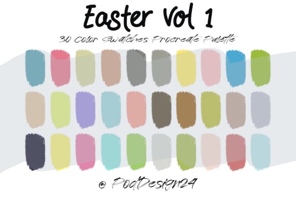 Procreate Color Palette Easter: 30 Fresh Spring Colors