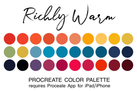 Richly Warm Procreate Color Palette: Your Go-To for Cozy Art