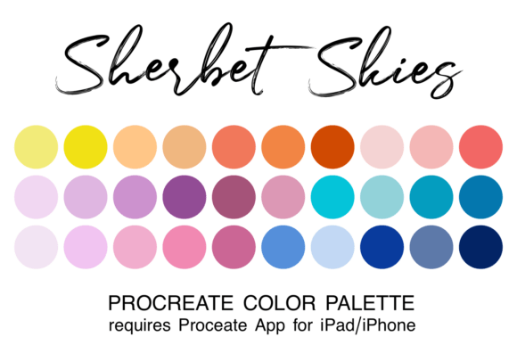 Sherbet Skies Procreate Color Palette: A Guide to Dreamy Illustrations