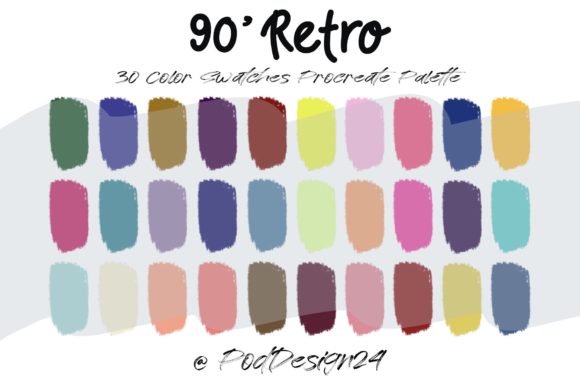Unleash 90’s Vibes with the Procreate Color Palette