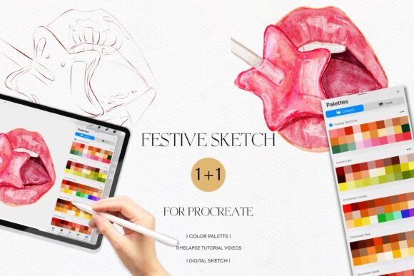 Unleash Your Creativity with Star Lips Sketch & Color Palette