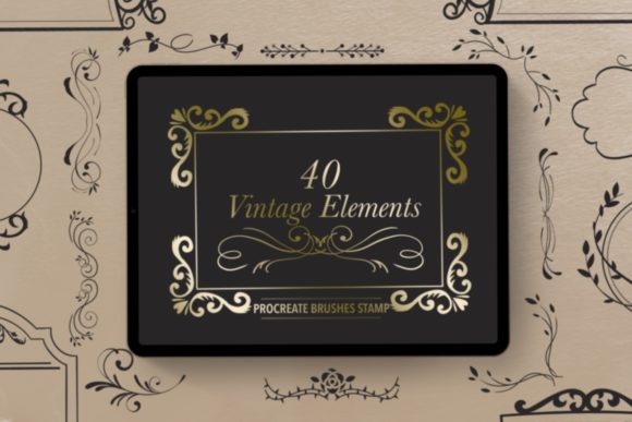 Unlocking Artistic Flair with Vintage Elements Procreate Brush Stamp