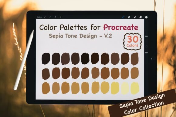 Unlocking Warmth: Procreate Color Palettes-Sepia Tones V.2