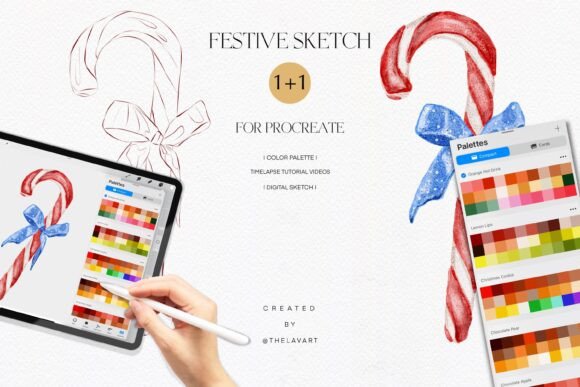 Unwrap the Holiday Spirit with the Christmas Lollipop Sketch Color Palette