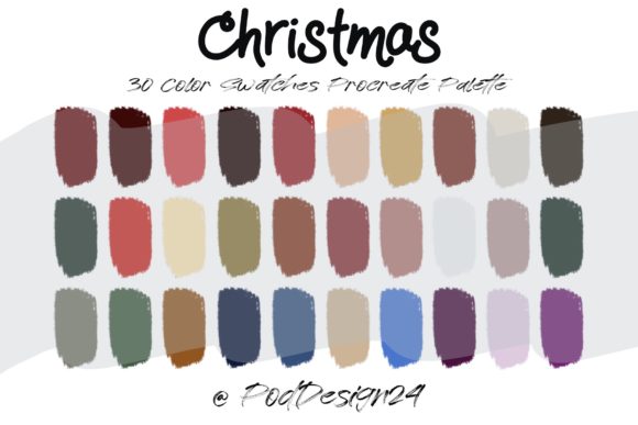 Unwrap the Procreate Color Palette Christmas