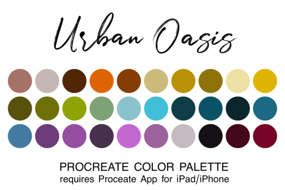 Urban Oasis Procreate Color Palette: Blend City and Nature