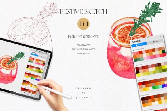 Warm Up Your Creativity with the Orange Hot Drink Sketch & Color Palette