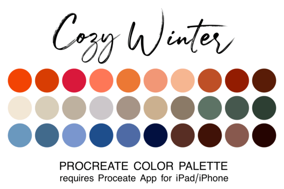 Warm Up Your Designs: The Cozy Winter Procreate Palette
