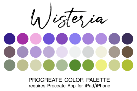 Wisteria Procreate Color Palette: A Digital Garden of Hues